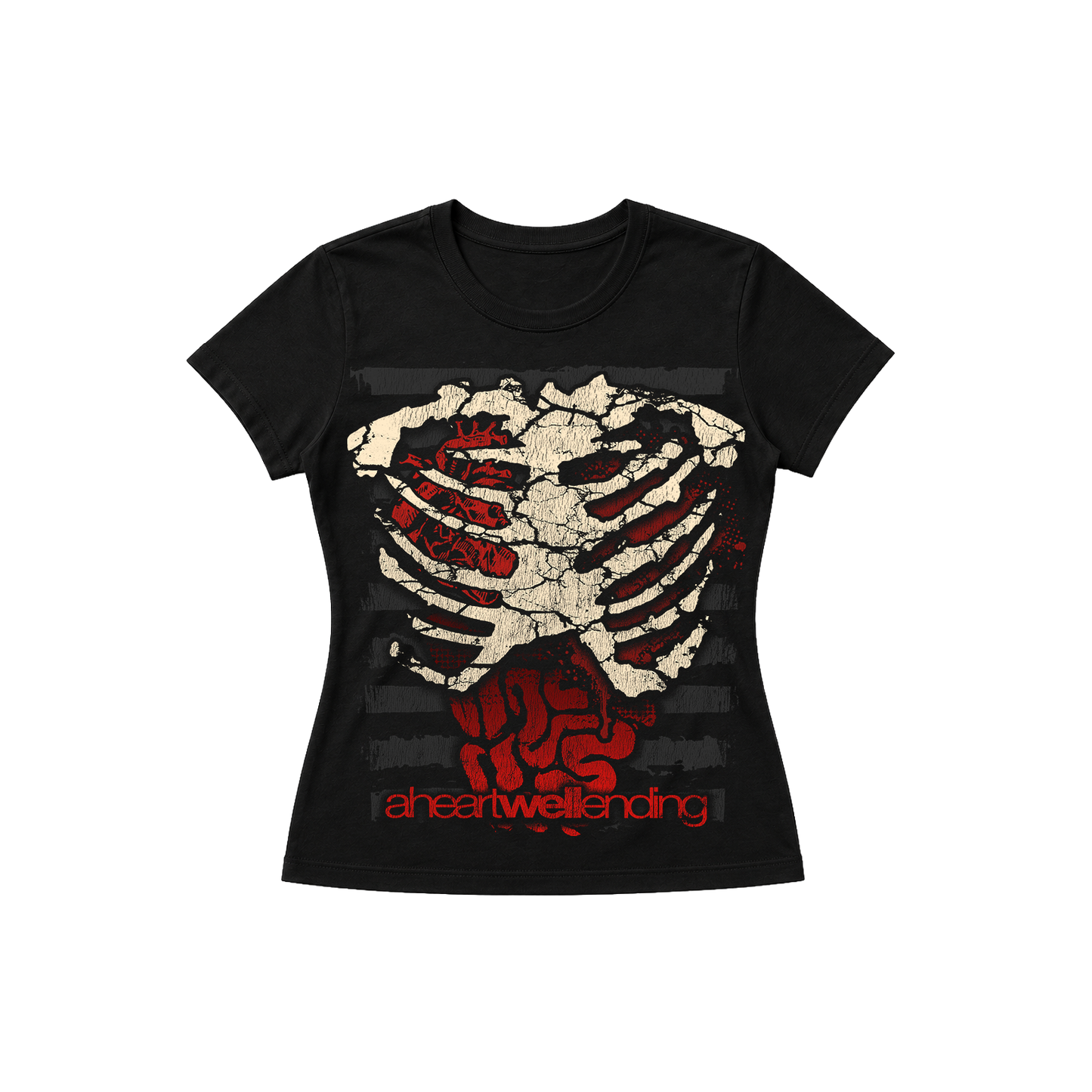 RIBCAGE WOMENS TEE - BLACK