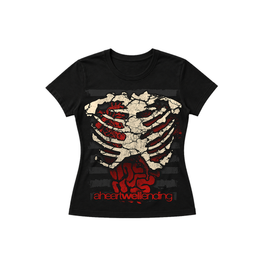 RIBCAGE WOMENS TEE - BLACK