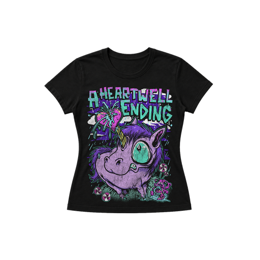 UNICORN WOMENS TEE - BLACK